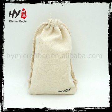 Hot sale plain cotton canvas pouch, foldable cosmetic canvas bag, drawstring gift canvas pouch